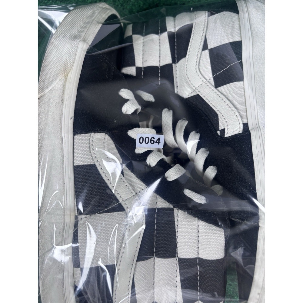VANS Sk8-Hi Men's Black/White Checkerboard Lace-Up High Top Sneakers Mens 8 - Picture 8 of 8